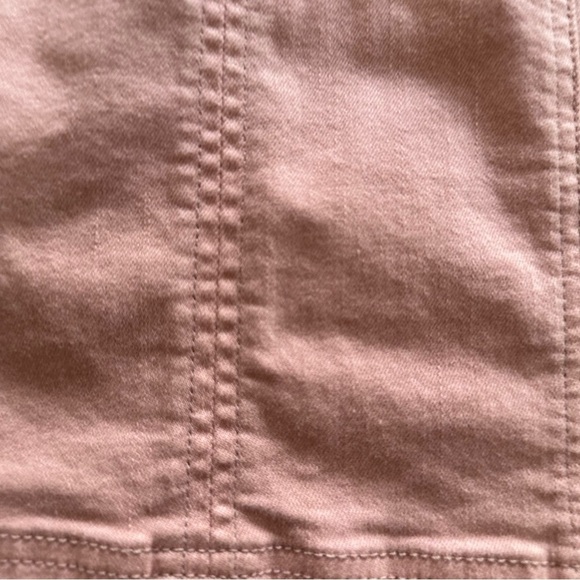 PacSun Pink Short Mini Skirt Stretch Material Faux Denim 24 Zipper Back Tight - Picture 5 of 8